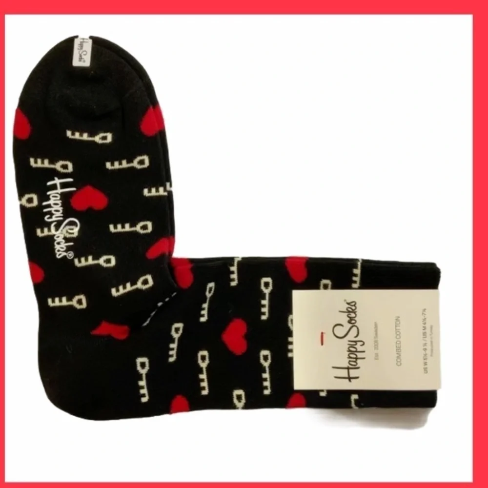 Happy Socks Hearts and Keys The Key To My Heart Men 9-11